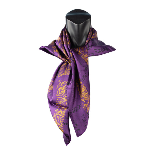 Prince Logo Pattern / Prince Symbol Dimensional 100% Silk Collectible Scarf