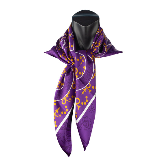 Prince Symbol Pattern 100% Silk Collectible Scarf