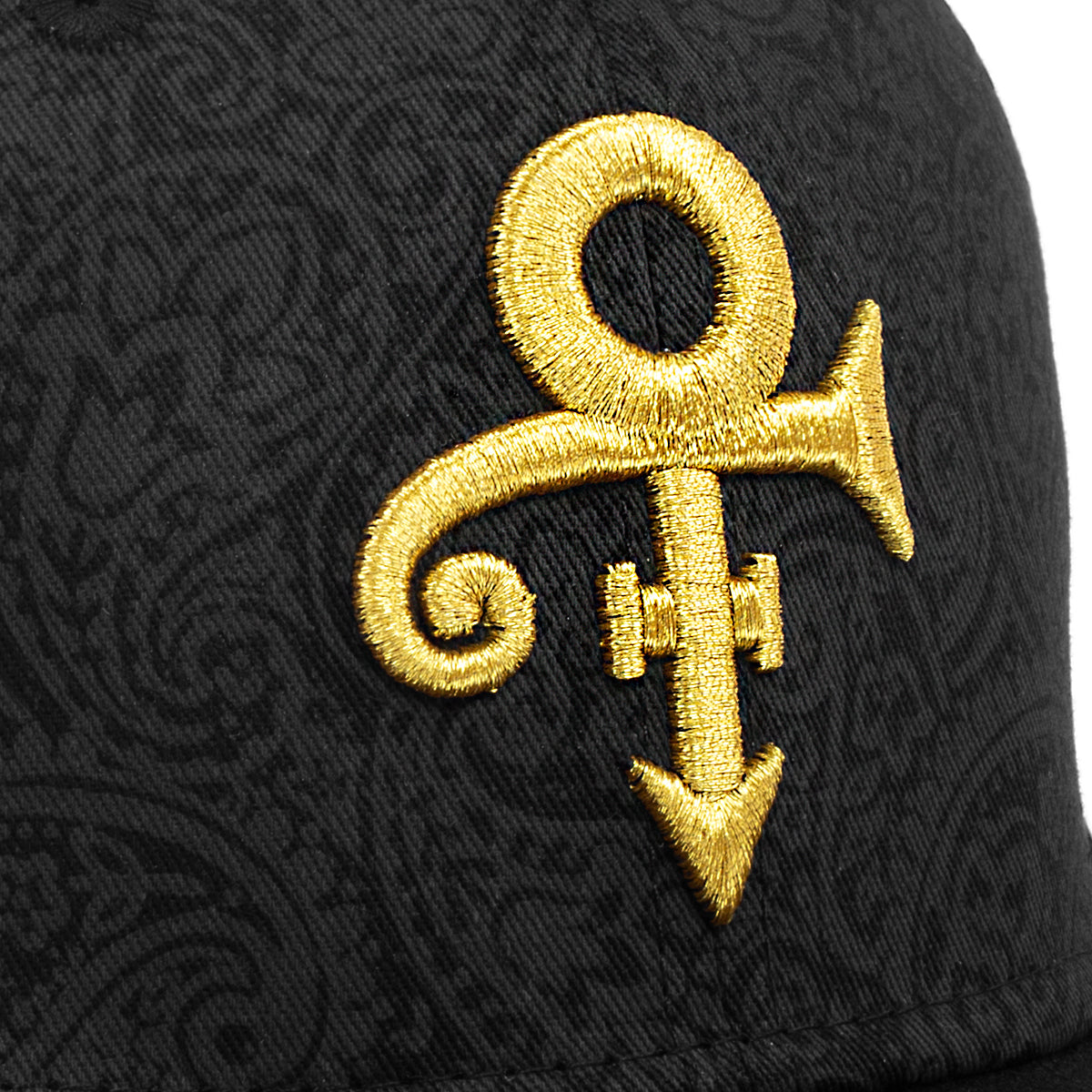 Prince Symbol Snapback Hat (Black and Gold)