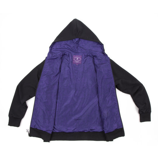 Prince Symbol Zip Hoodie with Purple Paisley Lining