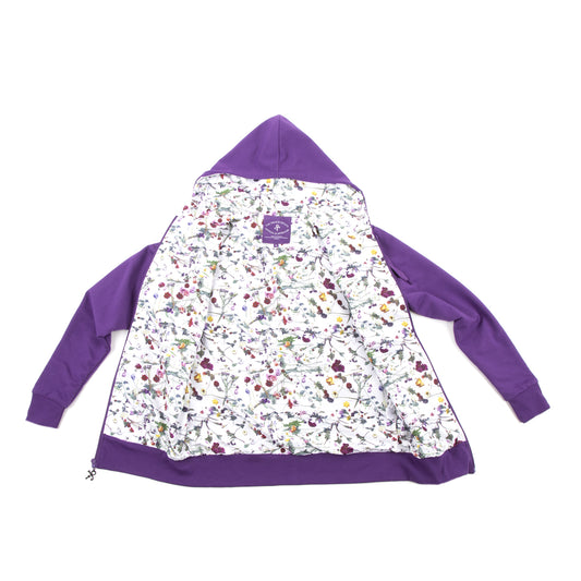 Prince Zip Hoodie with Floral Print Lining