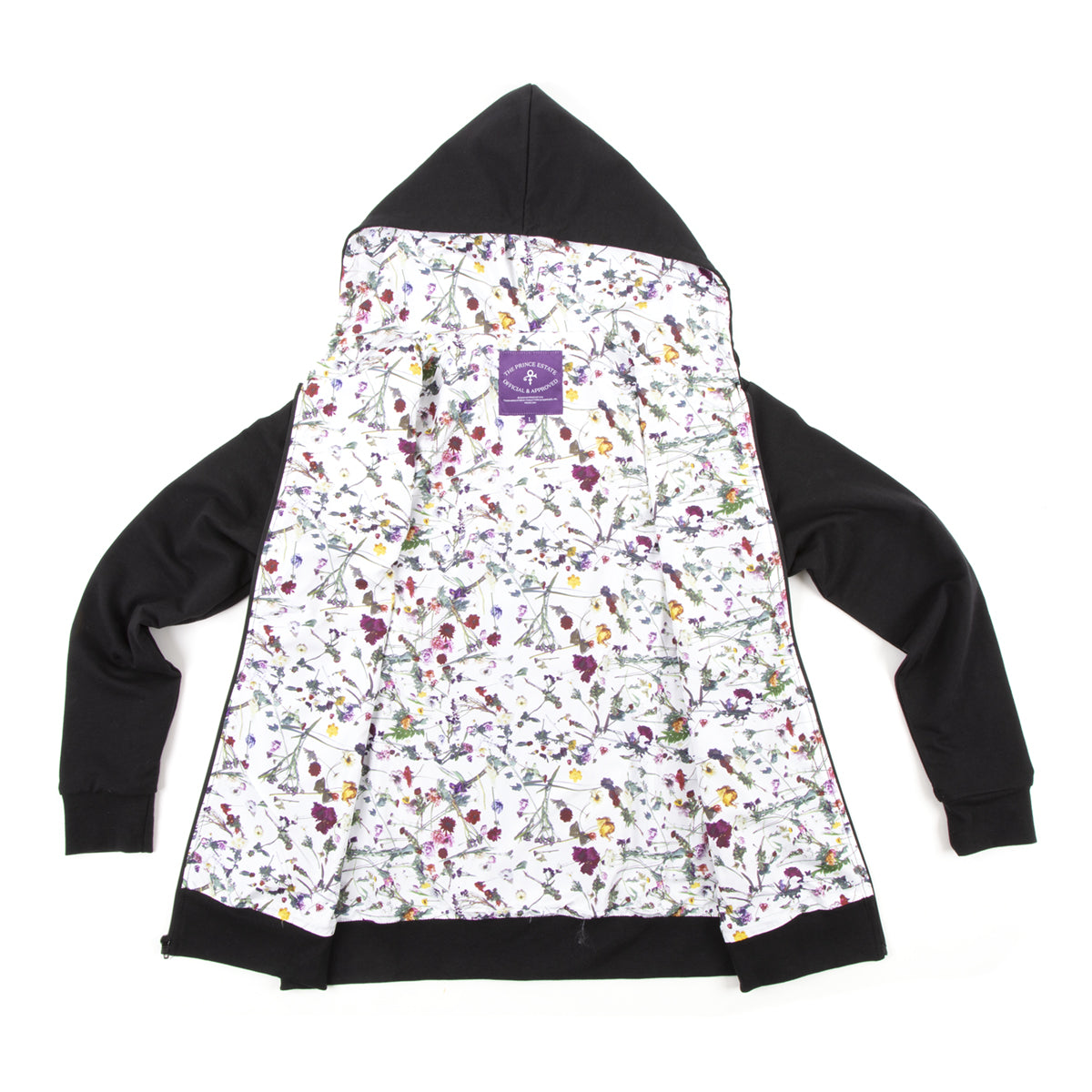 Prince Zip Hoodie with Floral Print Lining