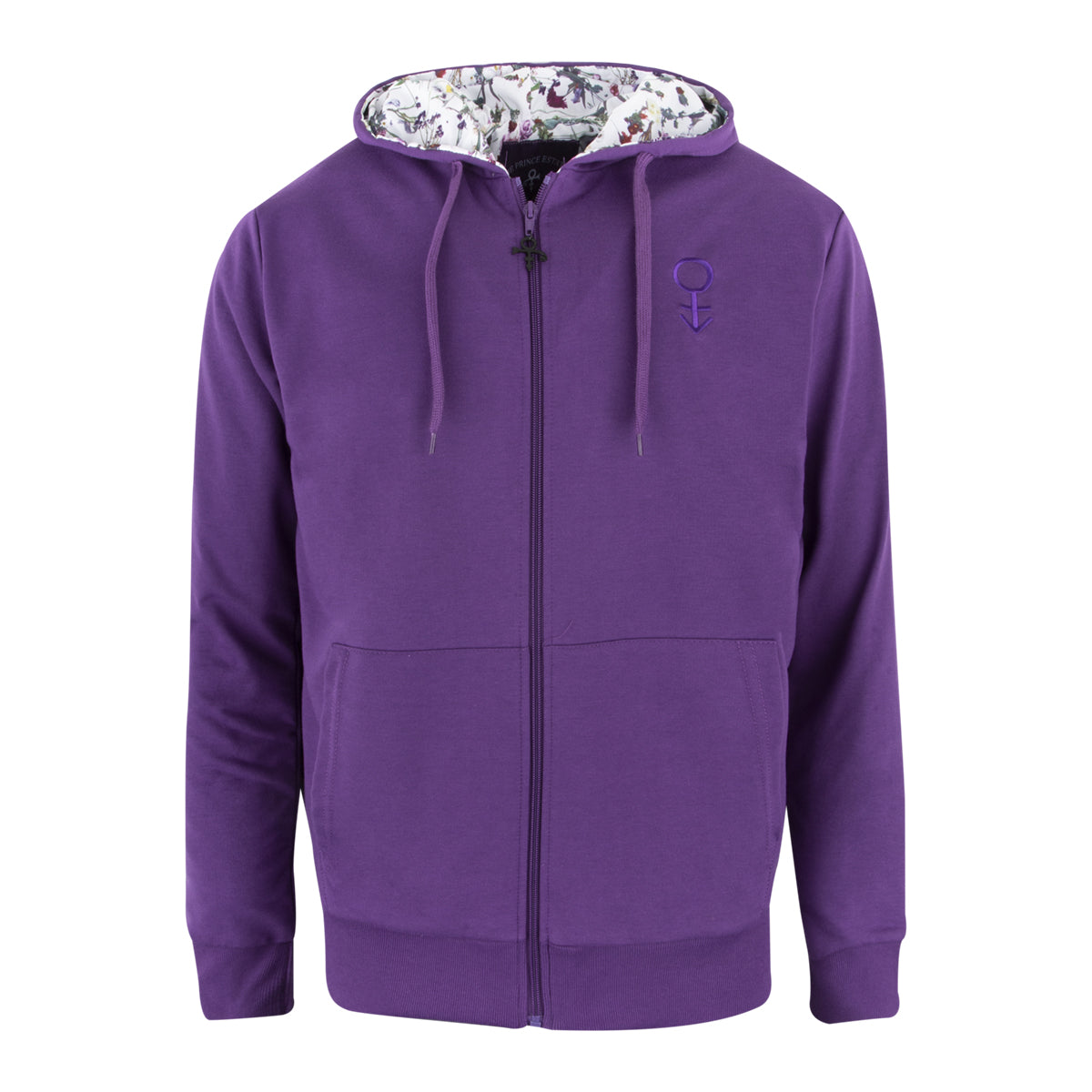 Prince Zip Hoodie with Floral Print Lining