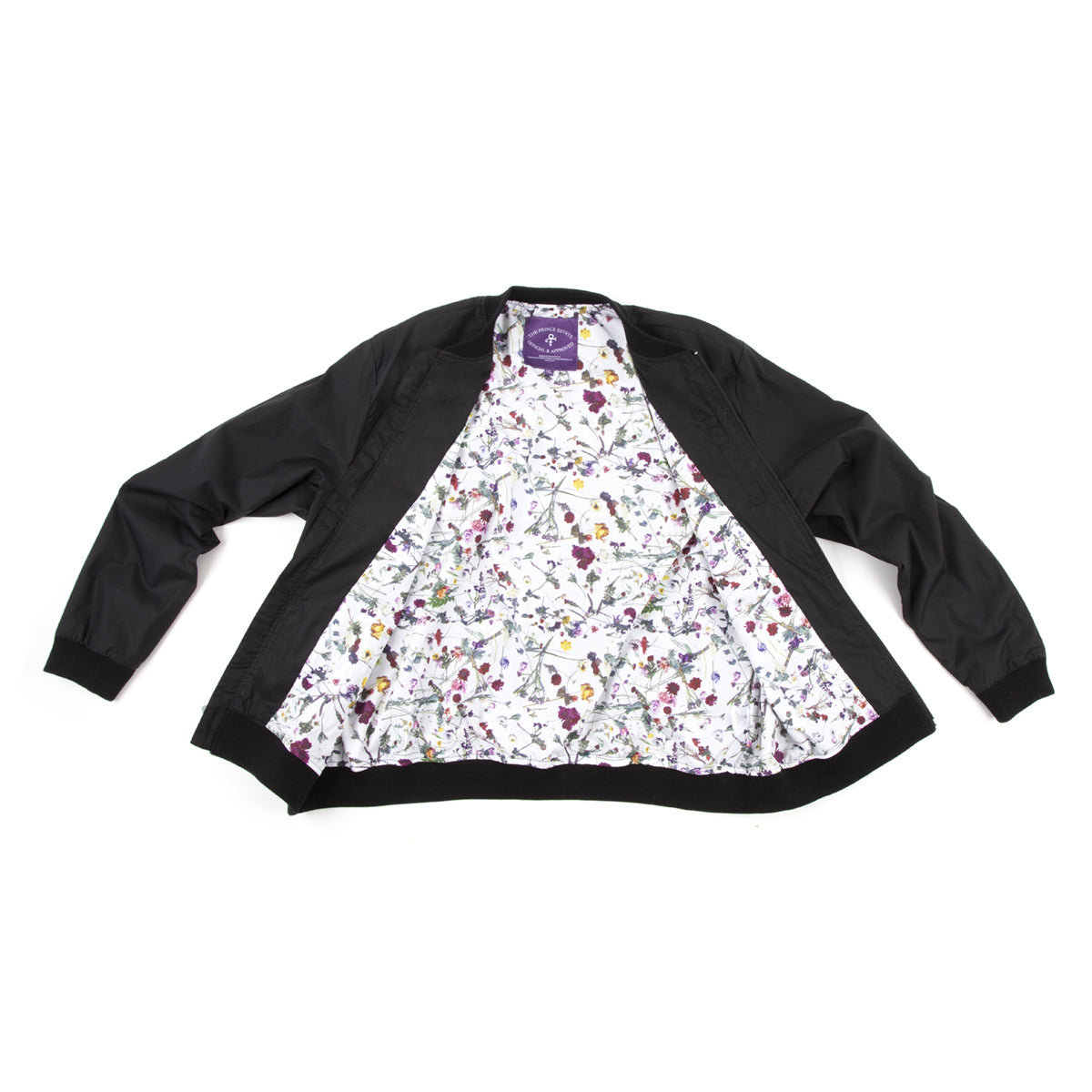 Purple Rain Bomber (Light Weight) with Floral Print Lining