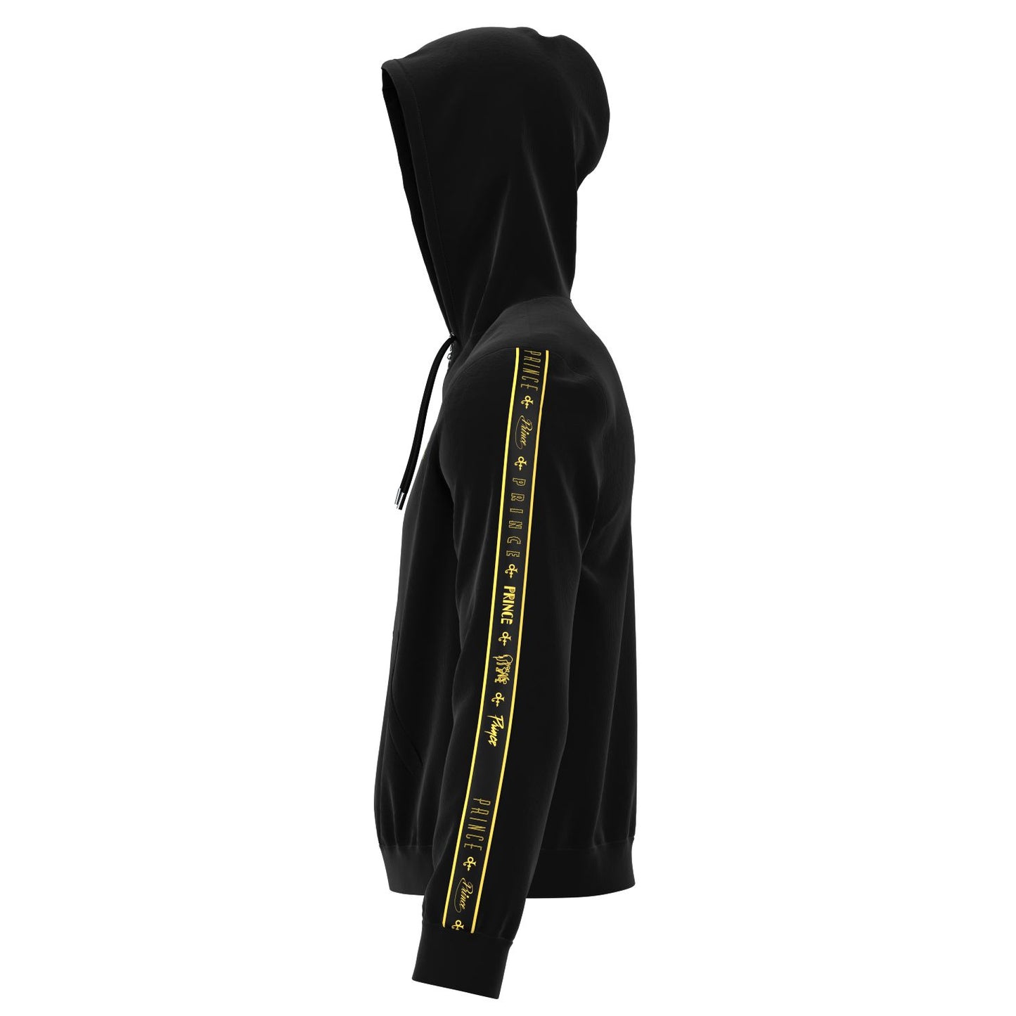 Logo Pattern Hooded Tracksuit Set (Black)