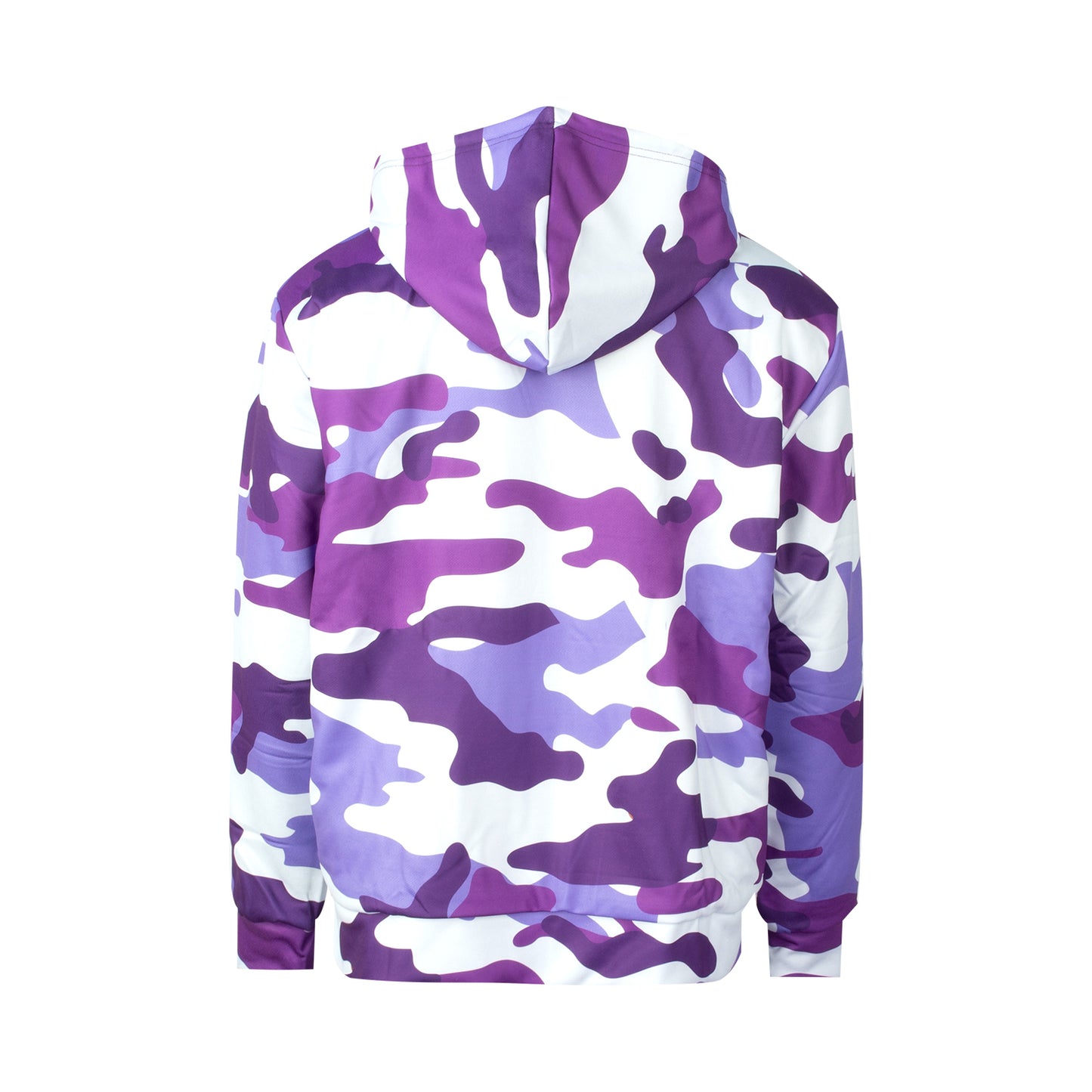 Purple Camo Premium Sherpa Lined Zip Hoodie (Small)