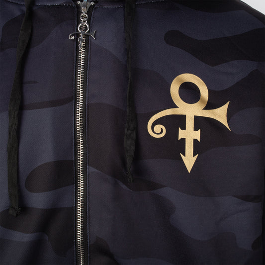 Black Camo Premium Sherpa Lined Zip Hoodie