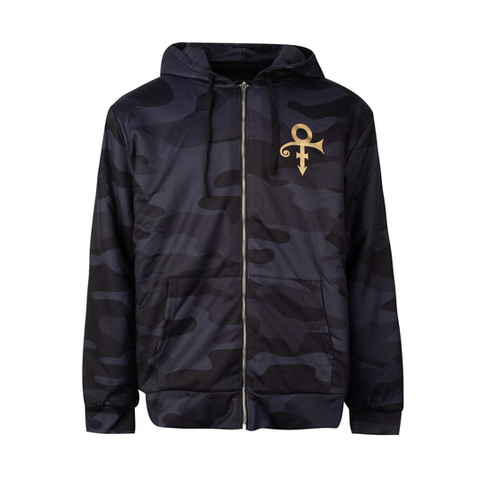 Black Camo Premium Sherpa Lined Zip Hoodie