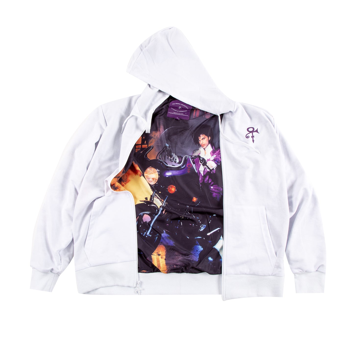 Purple Rain Cover Lined Zip Hoodie