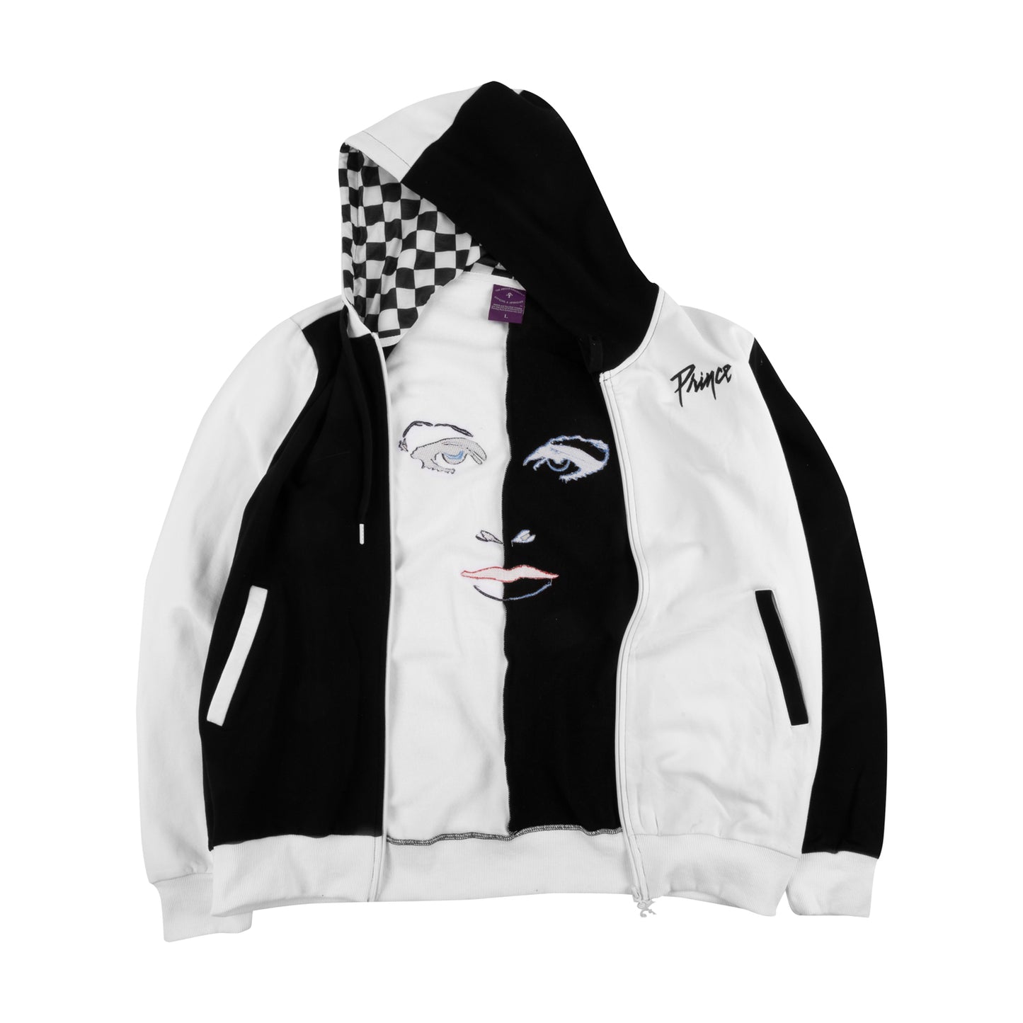 Purple Rain Face Zip Hoodie