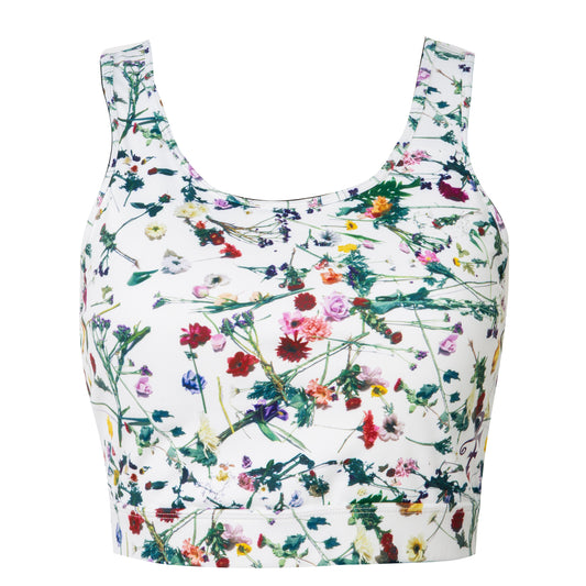 Floral Women's Crossover Sports Bra