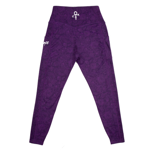 Purple Paisley Women's Crossover Leggings