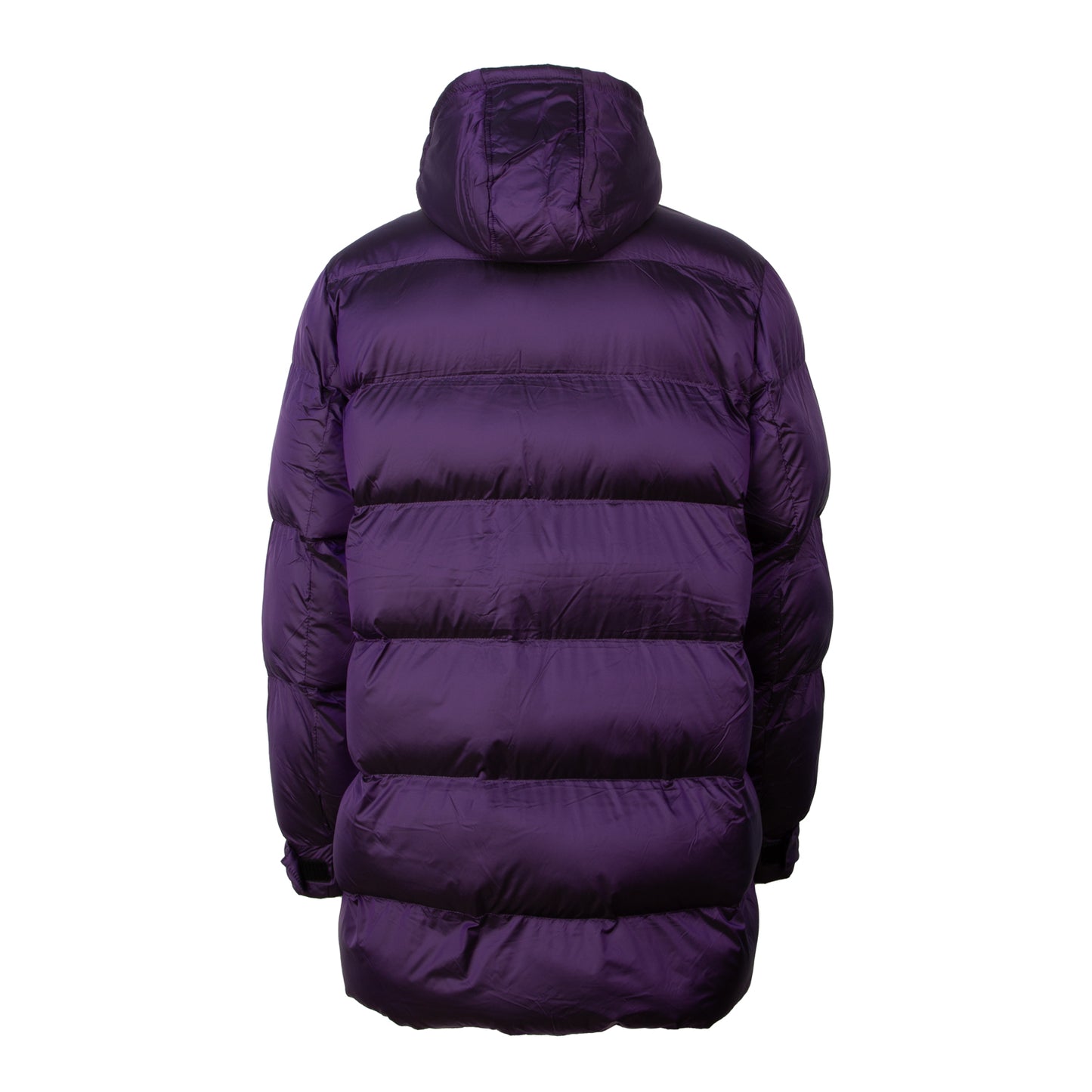 Purple/Floral Print Quilted Long Coat