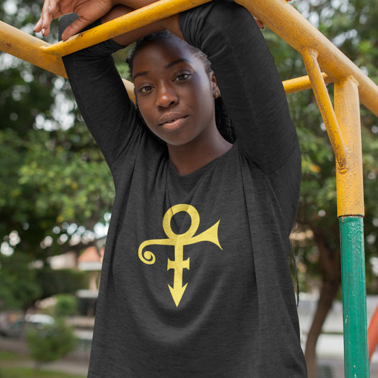 Prince Symbol Black Long Sleeve T-Shirt