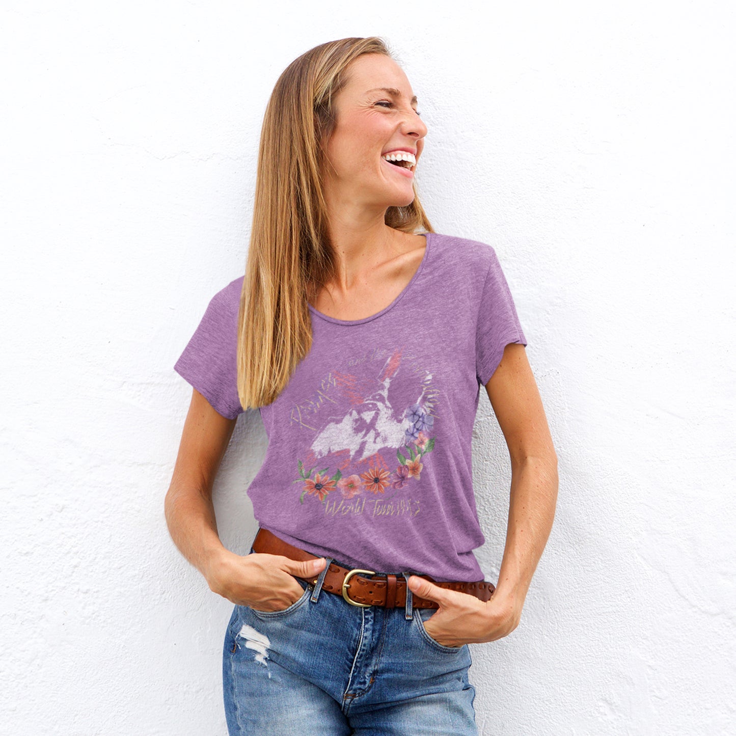 World Tour '85 Vintage Women's Scoop Neck T-Shirts