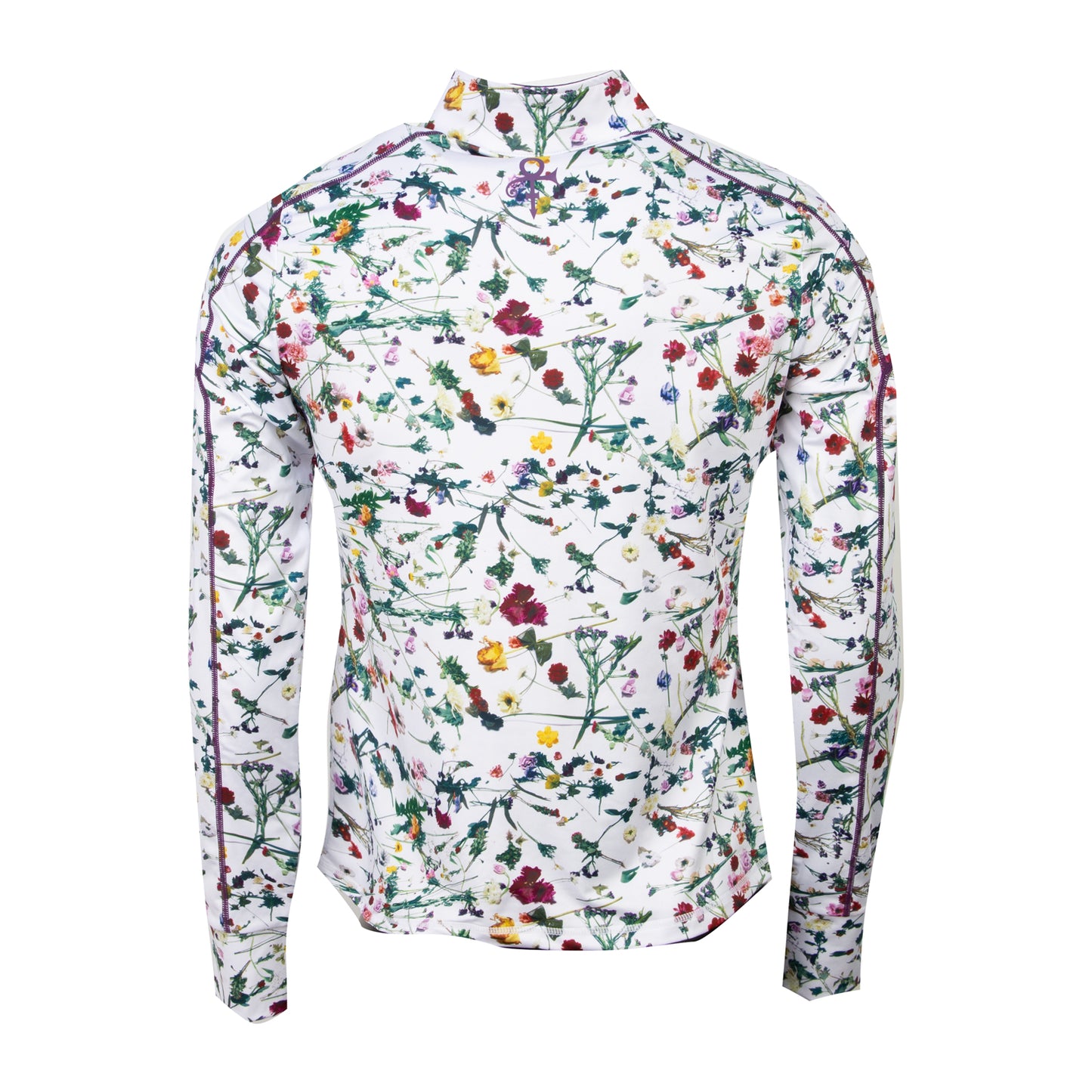 Floral Women's Active Quarter Zip Long Sleeve Run Top