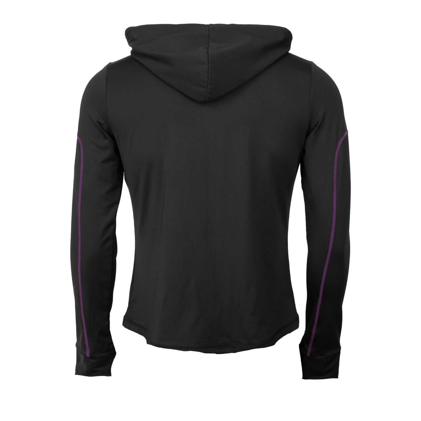 Black Women's Active Hooded Full Zip Long Sleeve Run Top