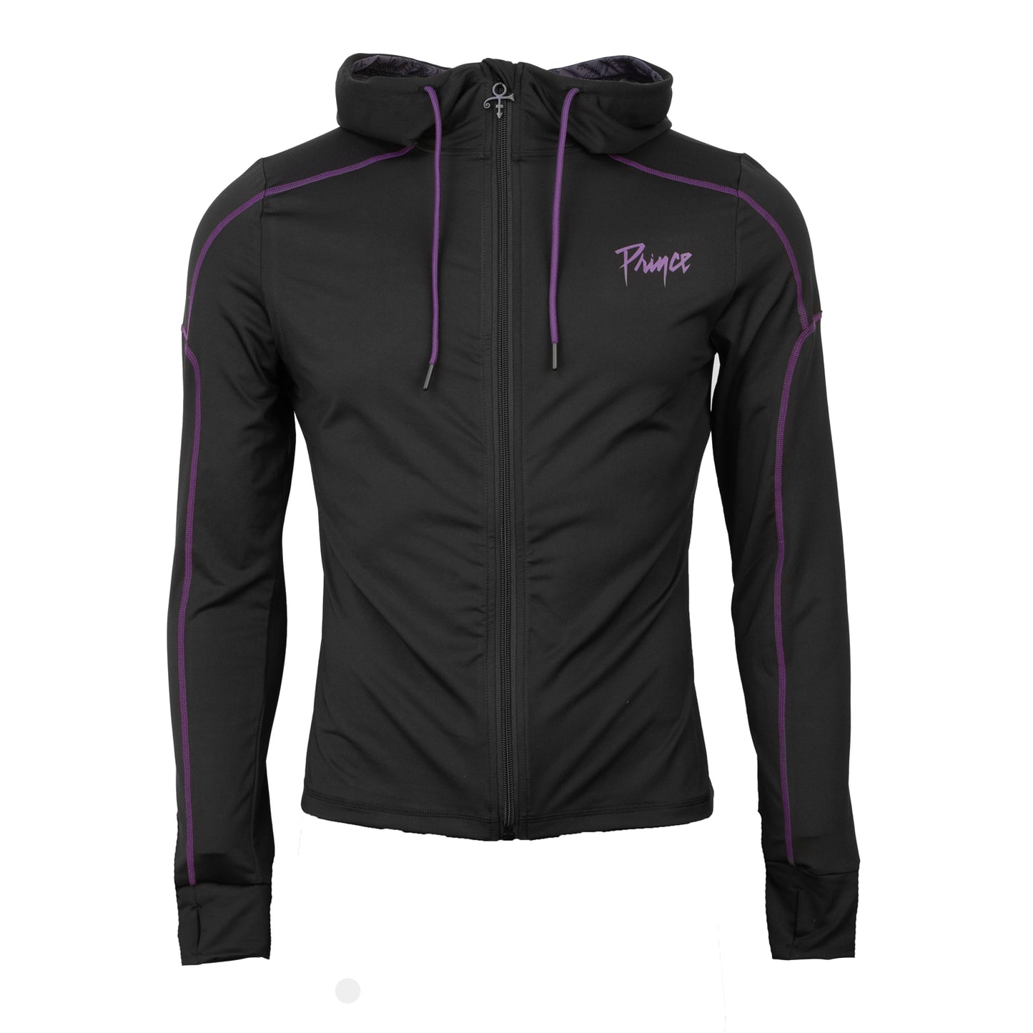 Black Women's Active Hooded Full Zip Long Sleeve Run Top