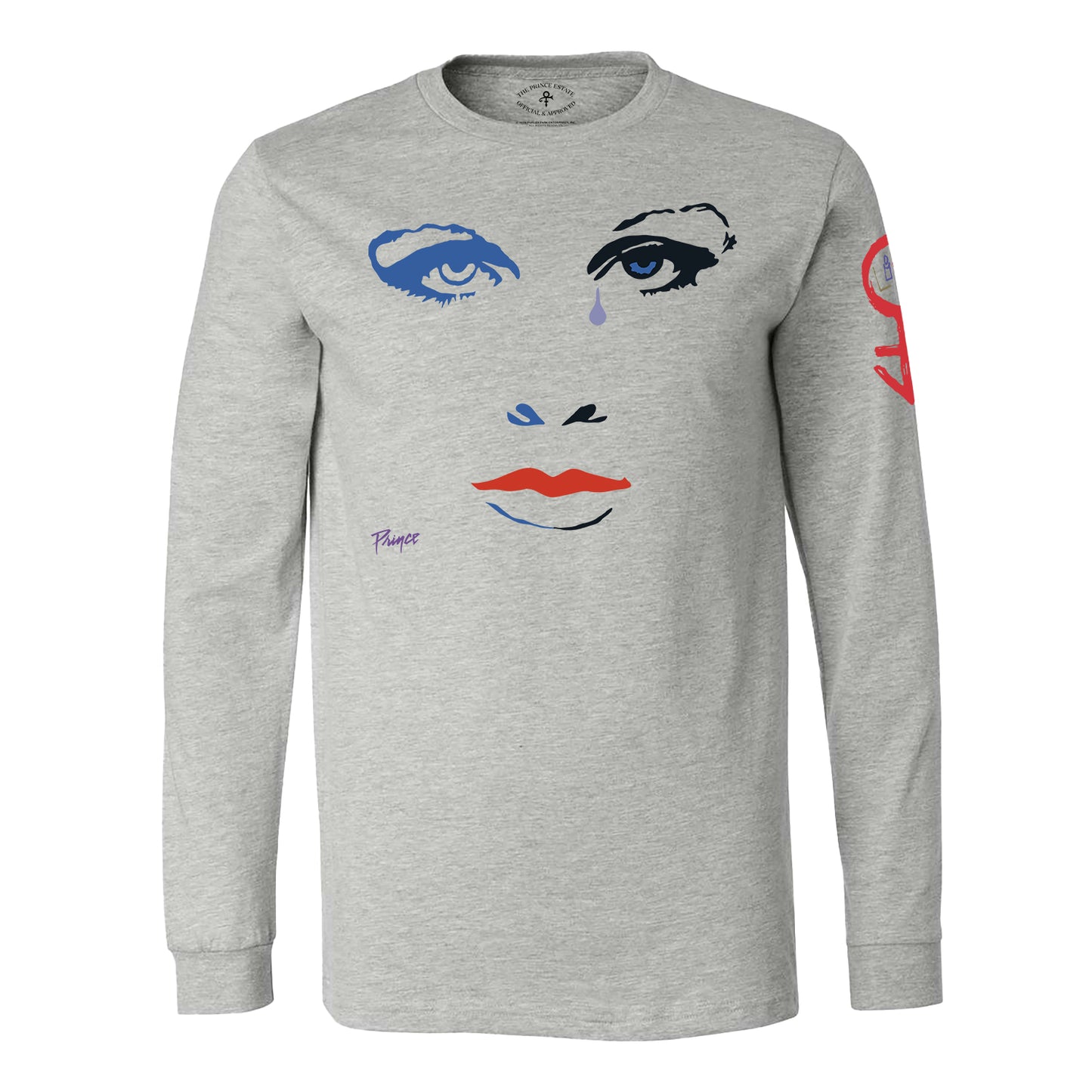 Purple Rain Face Long Sleeve T-Shirt