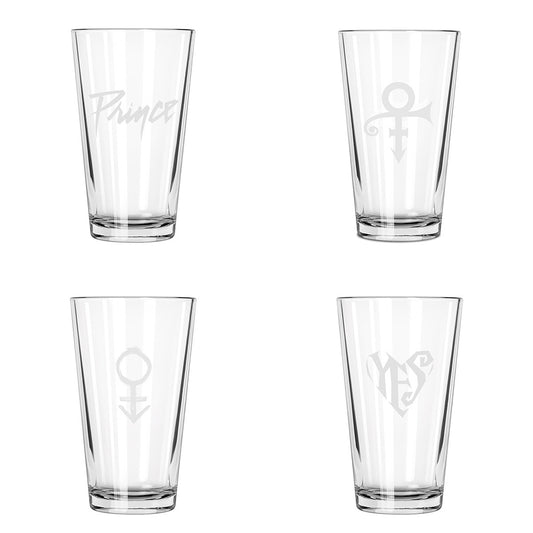 Etched Pint Glass 4-Piece Set