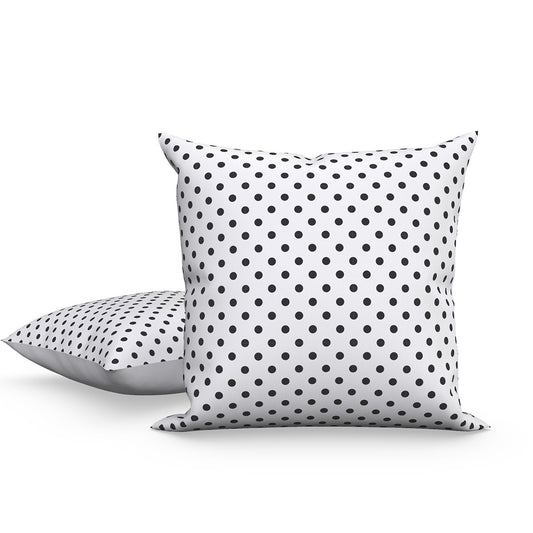 Yes Heart/Polka Dot (Blue) Pillow