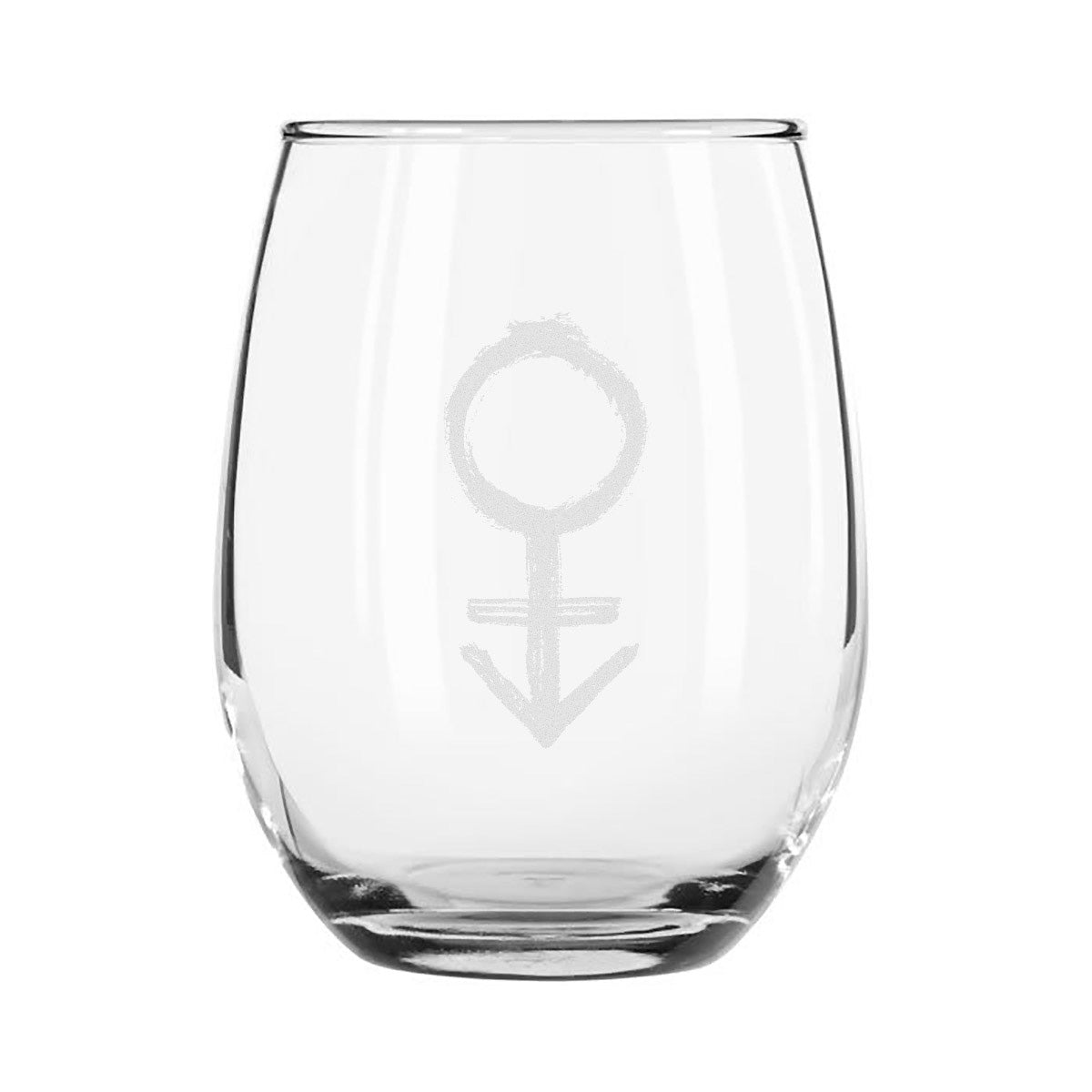Etched Stemless Wine Glass 4-Piece Set