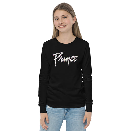 Prince Floral Logo Youth Long Sleeve T-Shirt