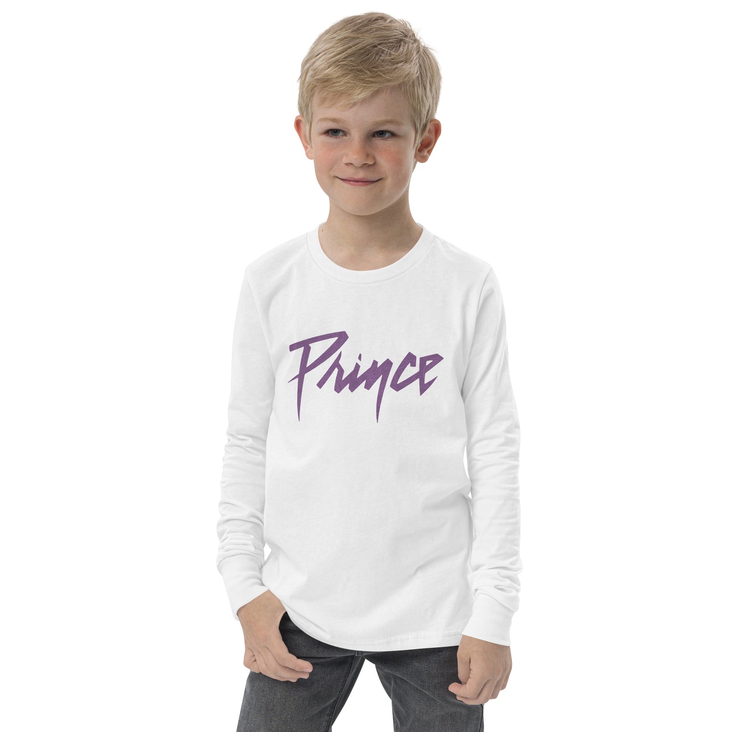 Prince Purple Paisley Logo Youth Long Sleeve T-Shirts