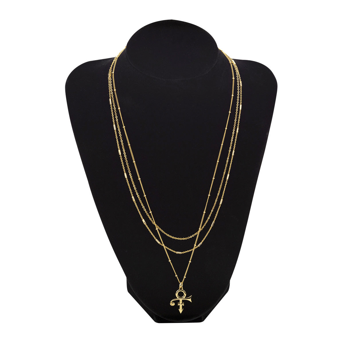 3-Tier Prince Symbol Necklace [Gold]