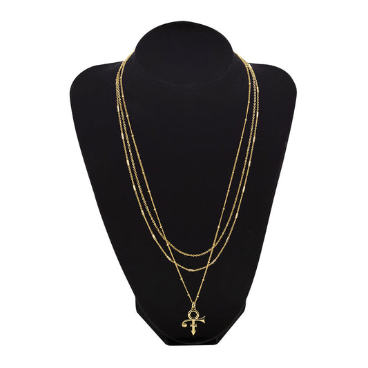 3-Tier Prince Symbol Necklace [Gold]
