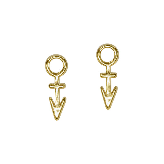 Symbol Stud Earrings [Gold]