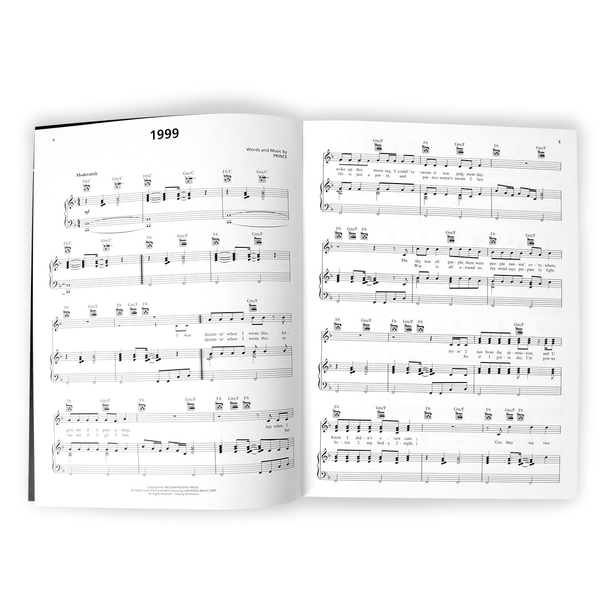 Prince - 1999 (Artist Songbook - Piano/Vocal/Guitar)