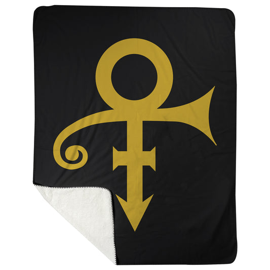 Black & Gold Prince Symbol Blanket