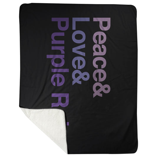 Peace & Love & Purple Rain Blanket