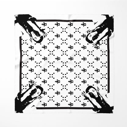 Parade / Prince Symbol Black & White 100% Silk Collectible Scarf