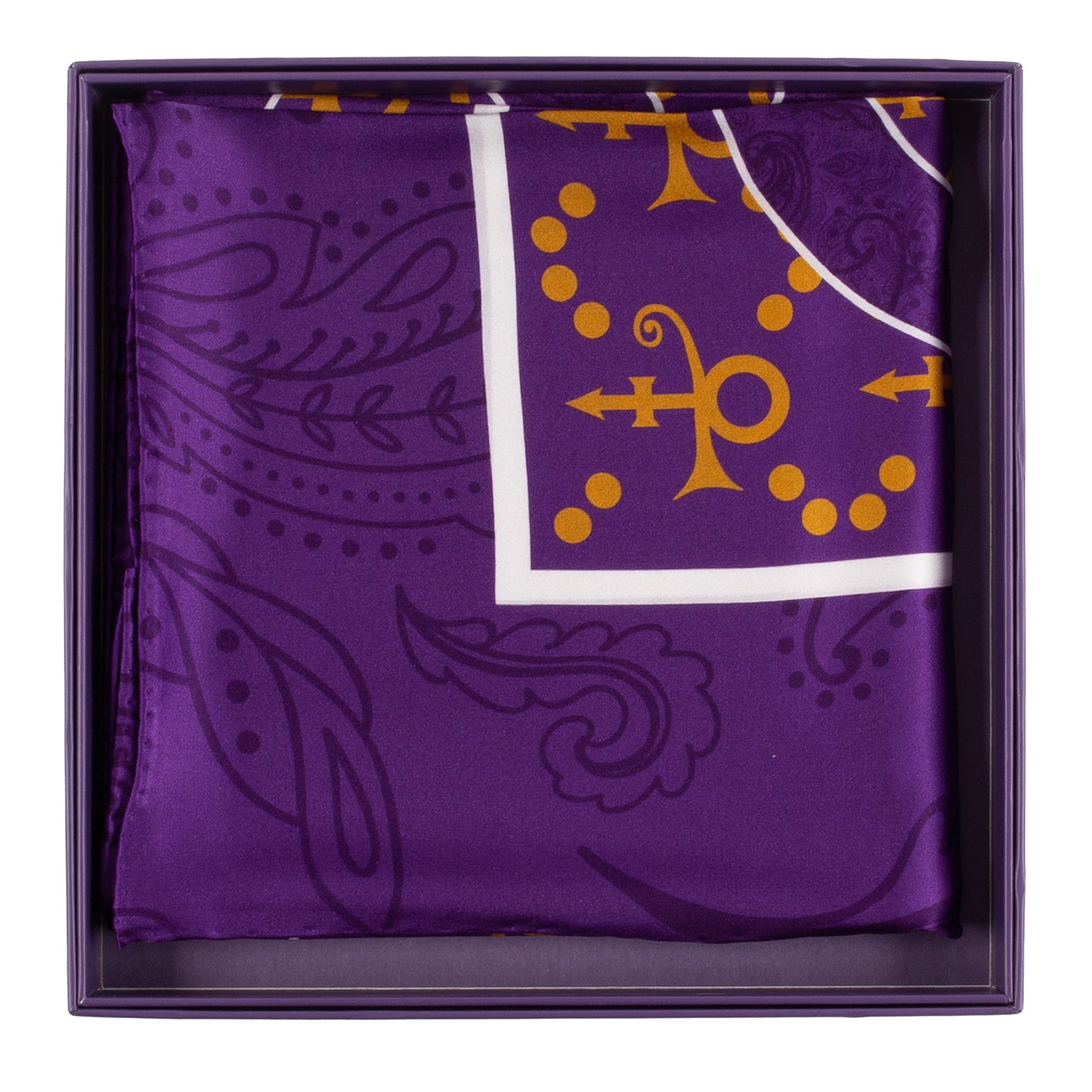Prince Symbol Pattern 100% Silk Collectible Scarf