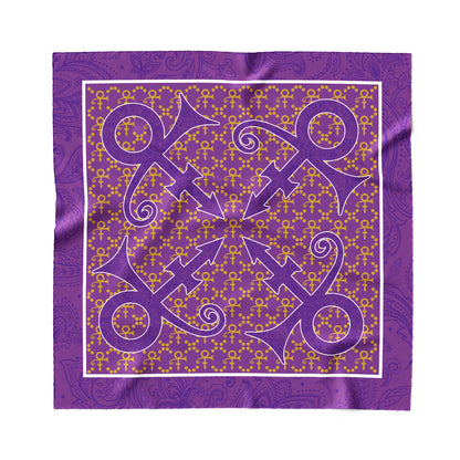 Prince Symbol Pattern 100% Silk Collectible Scarf