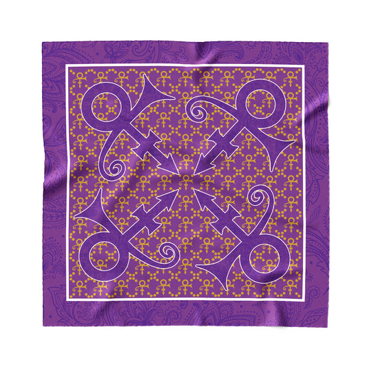 Prince Symbol Pattern 100% Silk Collectible Scarf