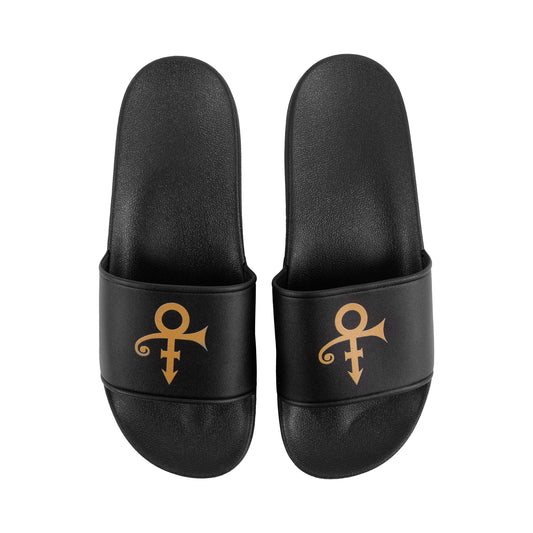 Prince Symbol Slides (Black/Gold)