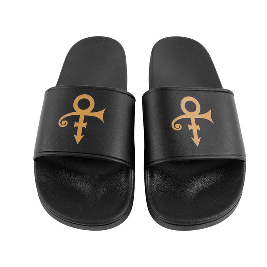 Prince Symbol Slides (Black/Gold)