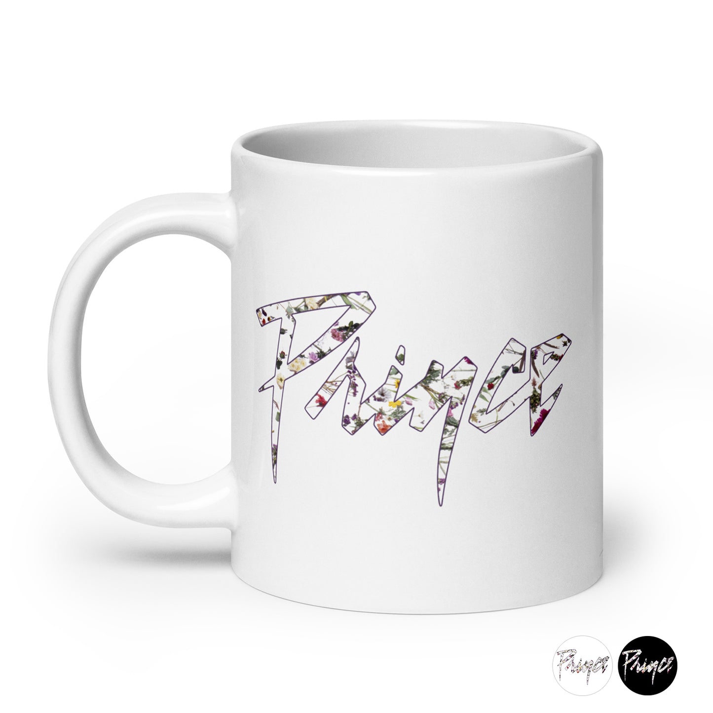 Prince Floral Logo Mugs