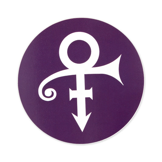 Prince Symbol Sticker - Purple/White