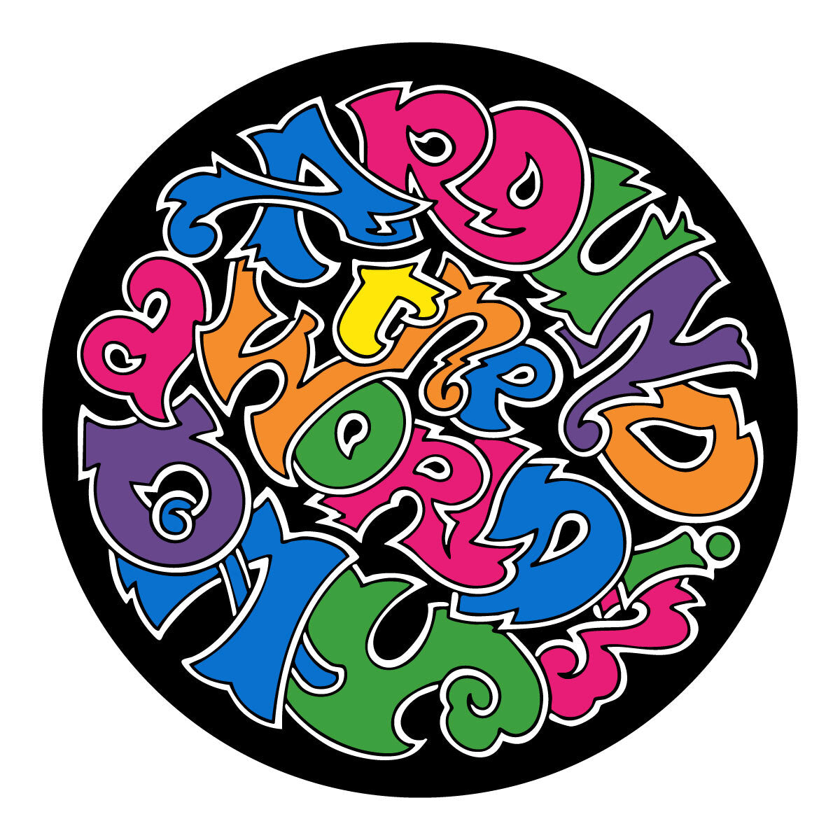 Around The World In A Day Color Circle Sticker