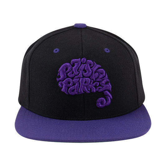 Paisley Park Logo Snapback Hat (Black and Purple)