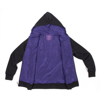 Prince Symbol Zip Hoodie with Purple Paisley Lining