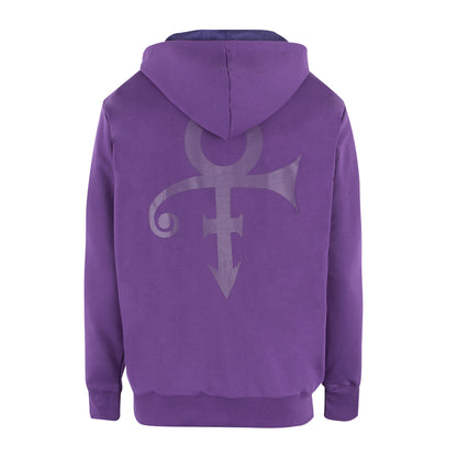 Prince Symbol Zip Hoodie with Purple Paisley Lining