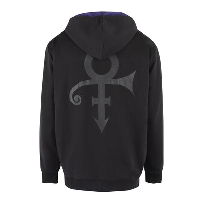 Prince Symbol Zip Hoodie with Purple Paisley Lining