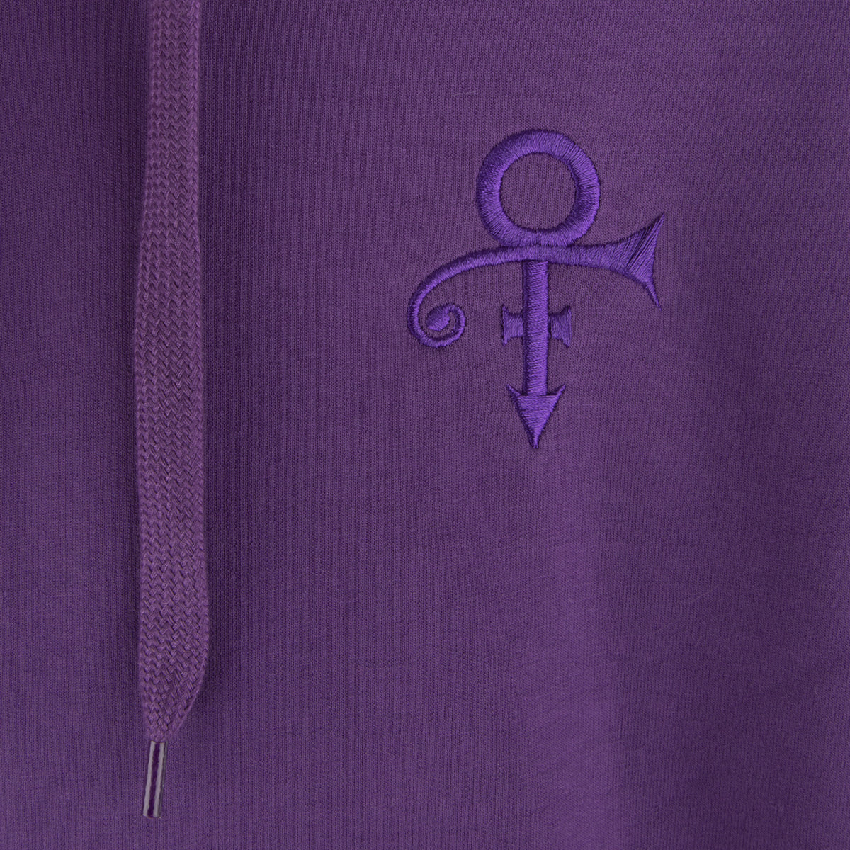 Prince Symbol Zip Hoodie with Purple Paisley Lining