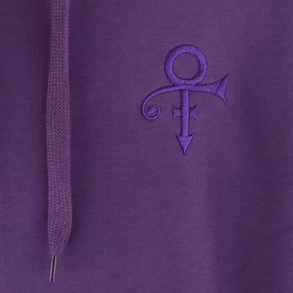 Prince Symbol Zip Hoodie with Purple Paisley Lining