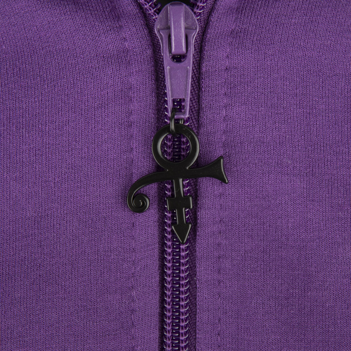 Prince Symbol Zip Hoodie with Purple Paisley Lining